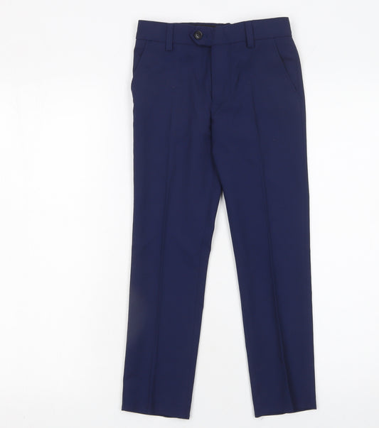 Next Boys Blue Dress Pants Age 7 Years Formal Trousers with Pockets