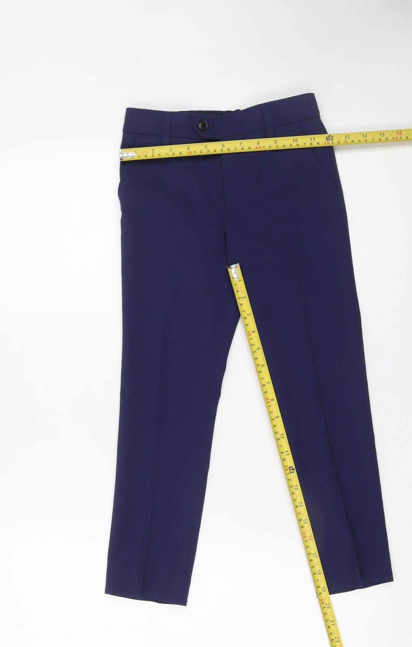 Next Boys Blue Dress Pants Age 7 Years Formal Trousers with Pockets