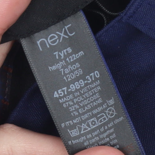 Next Boys Blue Dress Pants Age 7 Years Formal Trousers with Pockets
