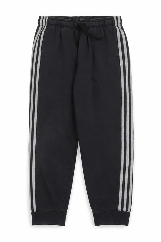 Front view of Adidas boys’ black jogger sweatpants 13-14 years 164cm cotton blend