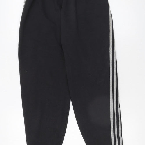 Adidas Boys Black Jogger Sweatpants 13-14 Years 164cm Cotton Blend