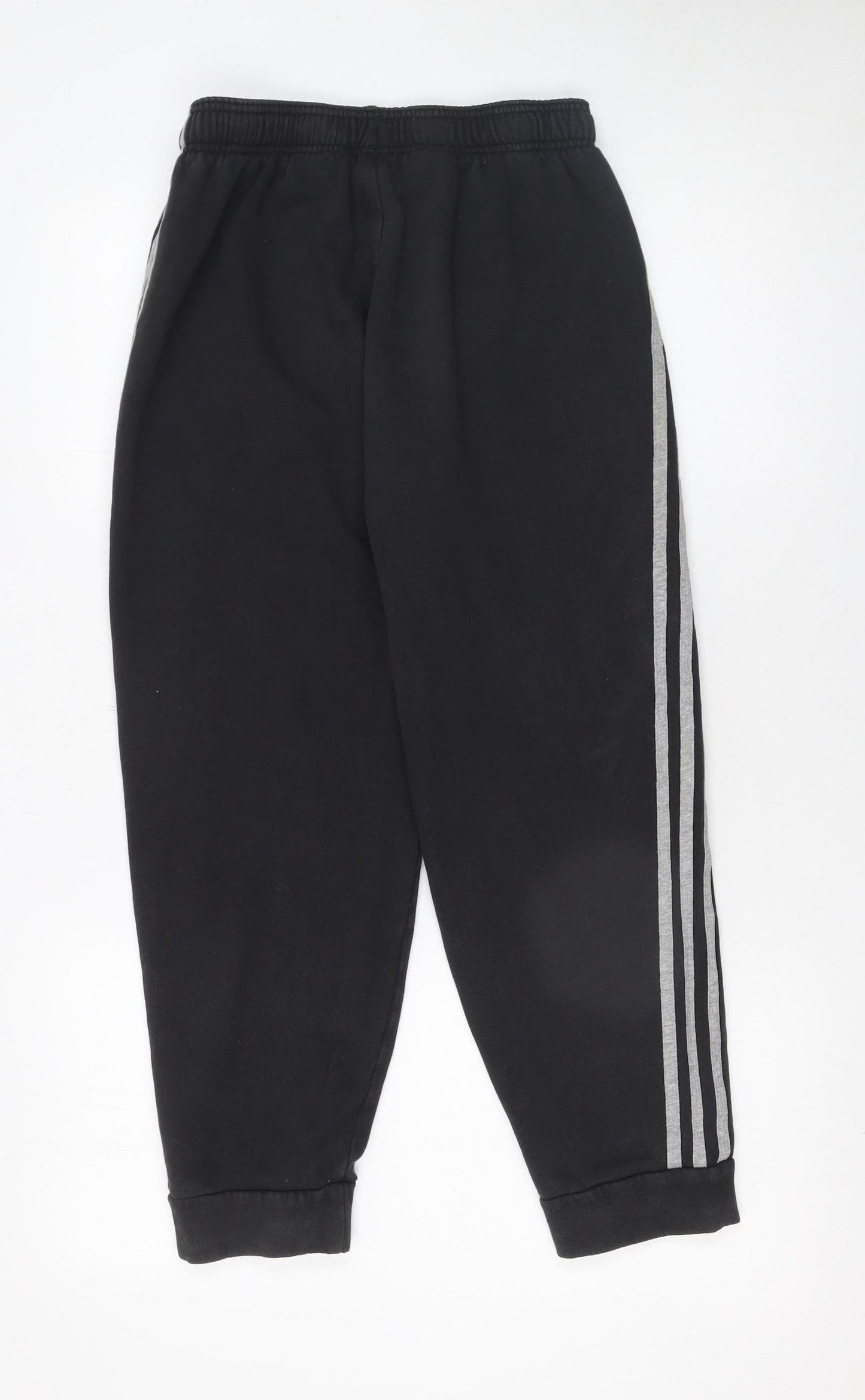 Adidas Boys Black Jogger Sweatpants 13-14 Years 164cm Cotton Blend
