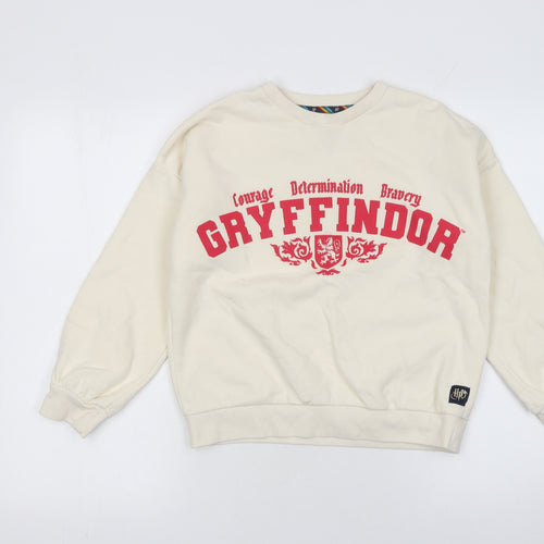 Marks and Spencer Girls Beige Gryffindor Pullover Sweatshirt 10-11 Years