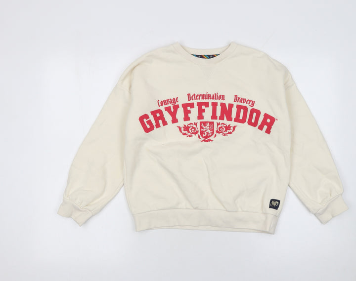 Marks and Spencer Girls Beige Gryffindor Pullover Sweatshirt 10-11 Years