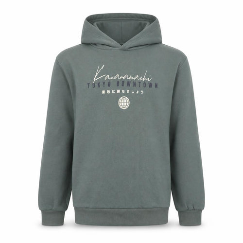 Primark Boys Green Tokyo Graphic Pullover Hoodie 12-13 Years Fleece