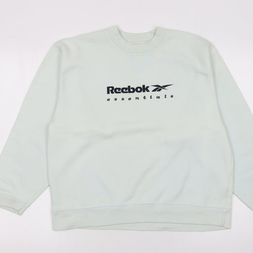 Reebok Essentials Womens Light Blue Pullover Sweatshirt Size 12