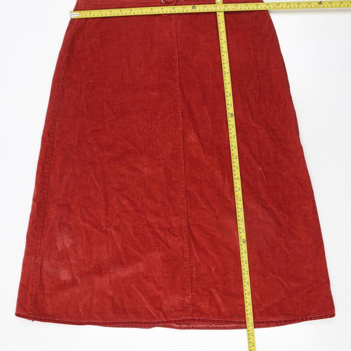 Alice Collins Women’s Red Corduroy A-Line Skirt Size 16
