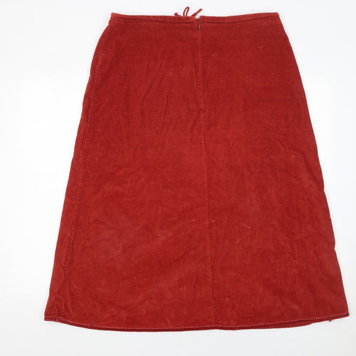 Alice Collins Women’s Red Corduroy A-Line Skirt Size 16