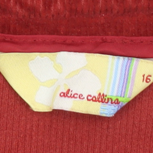 Alice Collins Women’s Red Corduroy A-Line Skirt Size 16