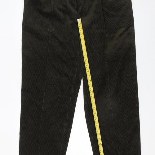 Debenhams Men Brown Corduroy Pleated Trousers 36W 31L Casual Club