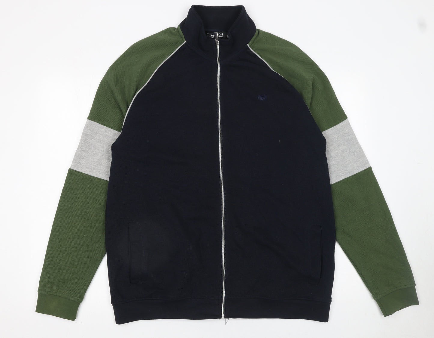 Burton Menswear Men’s Multicoloured L Full Zip Cotton Jumper