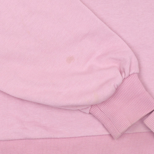 Stradivarius Women’s Pink Pullover Sweatshirt Size 12 Cotton Blend