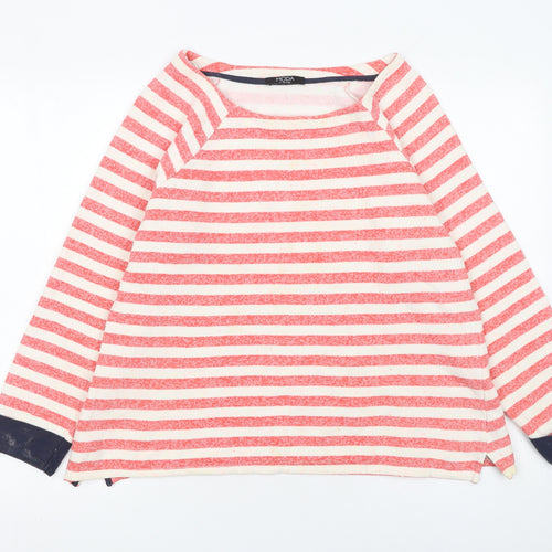 George Women’s Red Striped Pullover Sweatshirt Size 18 Cotton Blend