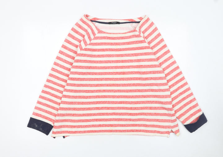 George Women’s Red Striped Pullover Sweatshirt Size 18 Cotton Blend