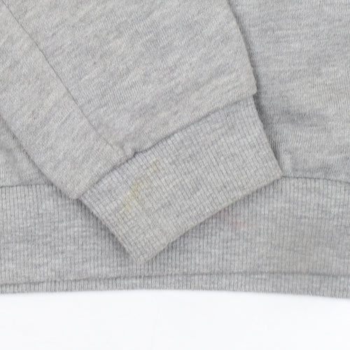 Vero Moda Womens Grey Embroidered Floral Pullover Sweatshirt XS
