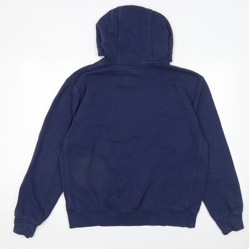 Nike Men's Blue Pullover Hoodie M Fleece Logo Sweatshirt