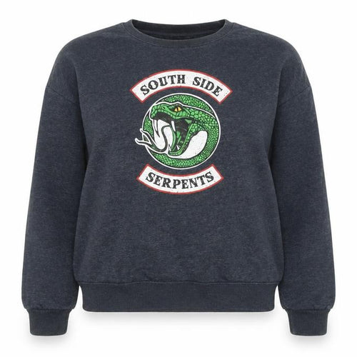 Riverdale Women’s Grey South Side Serpents Sweatshirt Size L Cotton Blend