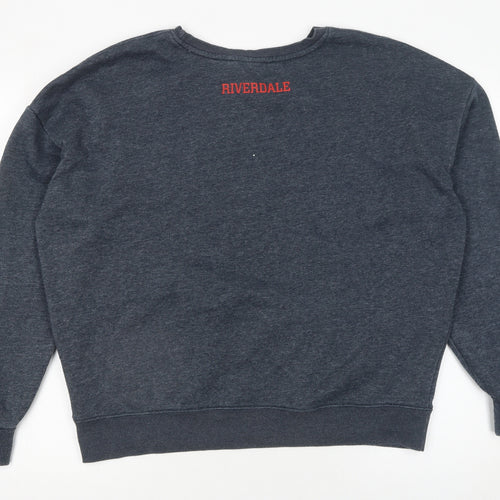 Riverdale Women’s Grey South Side Serpents Sweatshirt Size L Cotton Blend