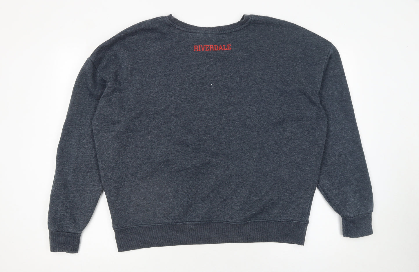 Riverdale Women’s Grey South Side Serpents Sweatshirt Size L Cotton Blend