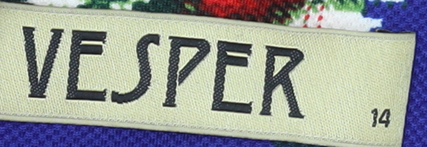 Vesper Women's Multicoloured Floral Bodycon Knee Length Dress Size 14