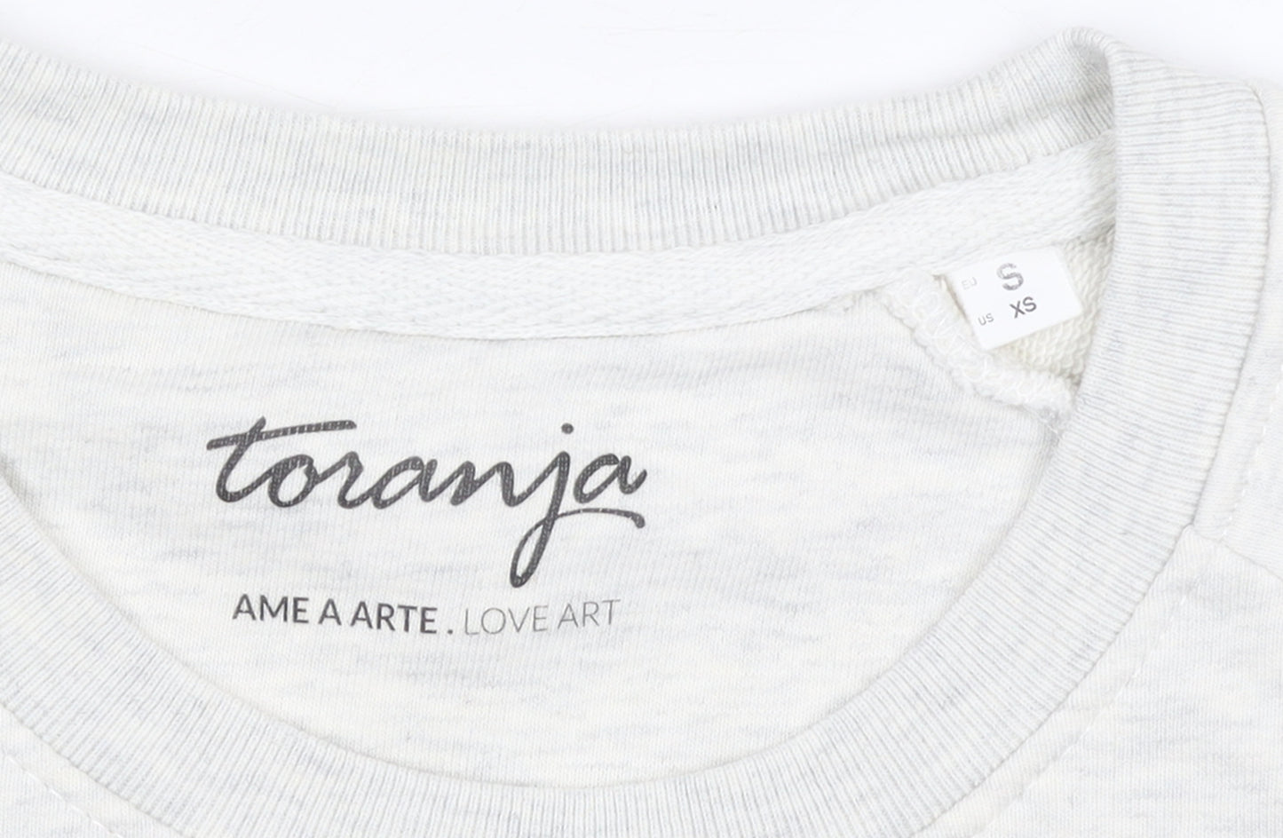 Toranja Women Grey Graphic Tram Sweatshirt XS Organic Cotton Blend