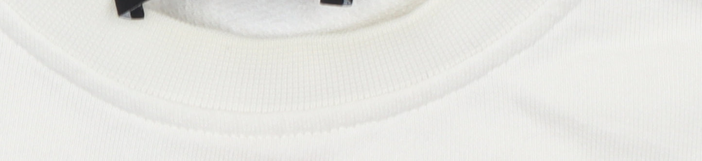 Karl Lagerfeld Women White Medium Crew Neck Logo Sweatshirt
