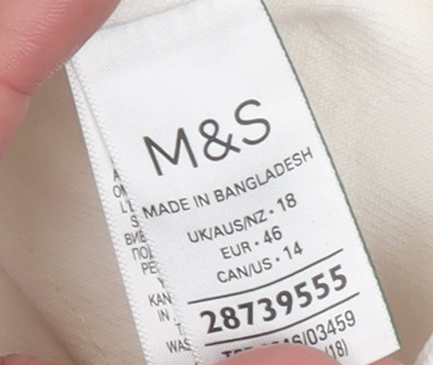 Marks and Spencer Women Ivory Cotton High Waist Mom Shorts Size 18