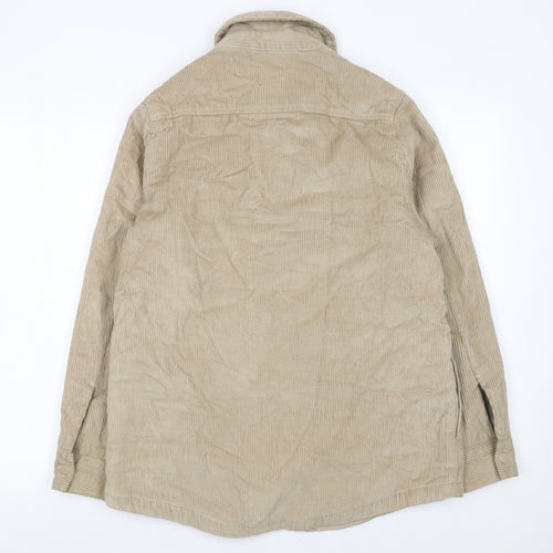 Cotton Traders Men's Beige Corduroy Lined Jacket Size S