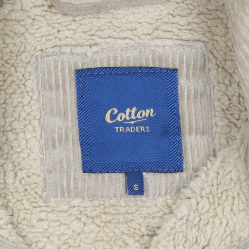 Cotton Traders Men's Beige Corduroy Lined Jacket Size S