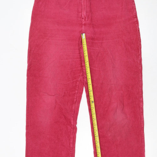Marks and Spencer Women’s Pink Corduroy Trousers Size 16 Long