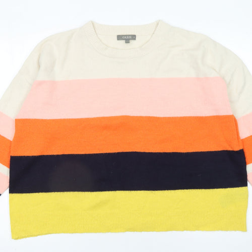 Oasis Women’s Multicoloured Striped Crew Neck Knit Jumper XL