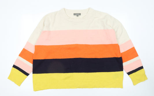 Oasis Women’s Multicoloured Striped Crew Neck Knit Jumper XL