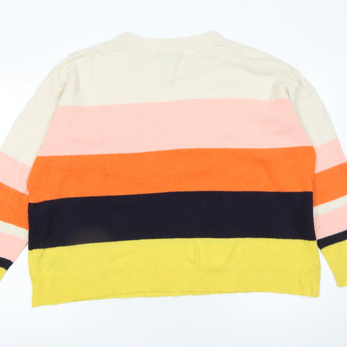 Oasis Women’s Multicoloured Striped Crew Neck Knit Jumper XL