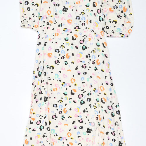 Matalan Women’s Multicoloured Animal Print A-Line Knee Length Dress Size 14