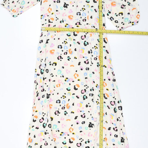 Matalan Women’s Multicoloured Animal Print A-Line Knee Length Dress Size 14