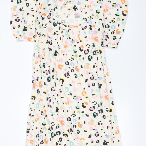 Matalan Women’s Multicoloured Animal Print A-Line Knee Length Dress Size 14