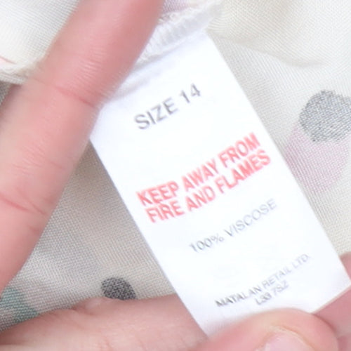 Matalan Women’s Multicoloured Animal Print A-Line Knee Length Dress Size 14