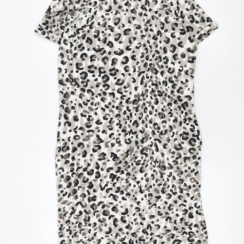 Monari Women Multicoloured Animal Print T-Shirt Dress Size 8