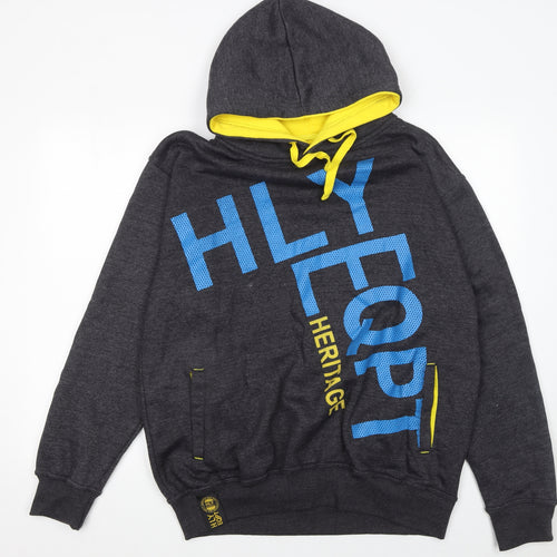 HLY EQPT Heritage Men Grey XL Pullover Hoodie With Logo
