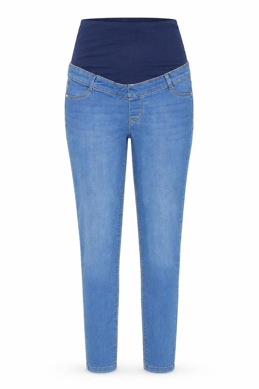Front view of Dorothy Perkins Women’s Blue Maternity Jegging Jeans, size UK 8