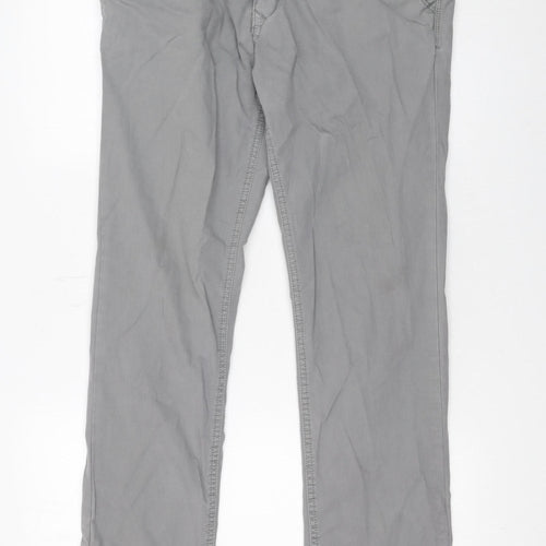 Tommy Hilfiger Men's Grey Chino Trousers 32W 32L Cotton Casual