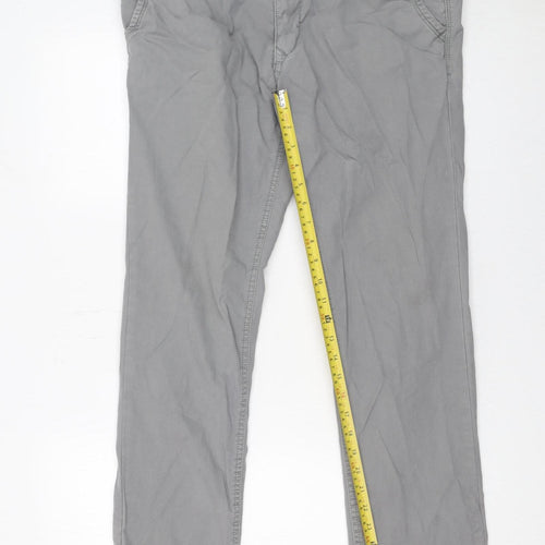 Tommy Hilfiger Men's Grey Chino Trousers 32W 32L Cotton Casual