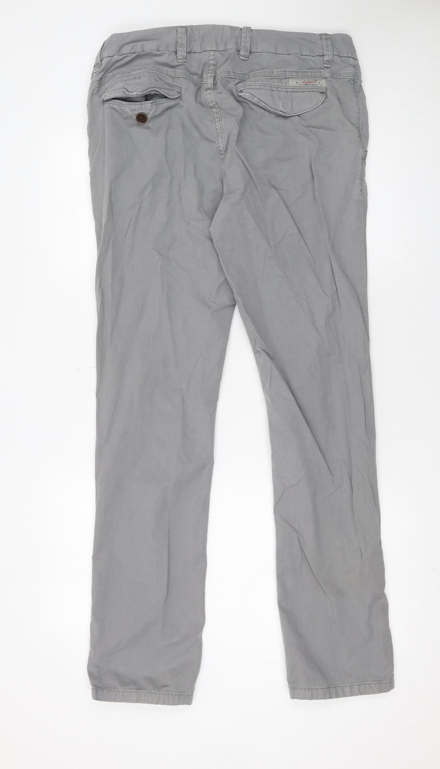 Tommy Hilfiger Men's Grey Chino Trousers 32W 32L Cotton Casual