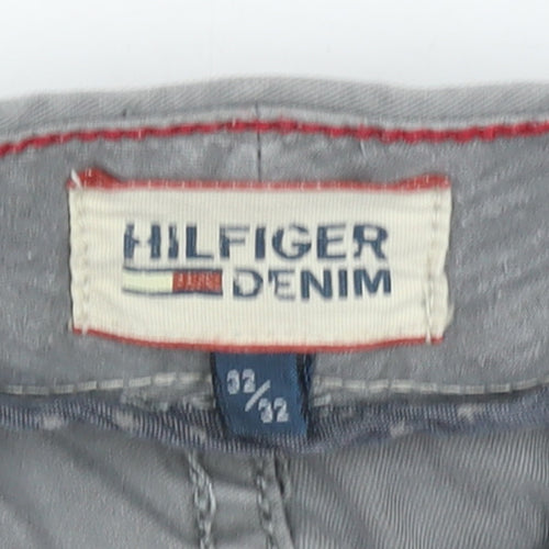Tommy Hilfiger Men's Grey Chino Trousers 32W 32L Cotton Casual