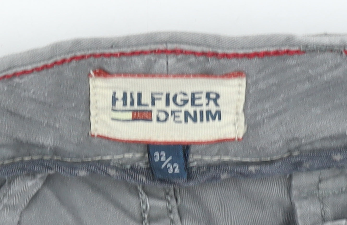 Tommy Hilfiger Men's Grey Chino Trousers 32W 32L Cotton Casual