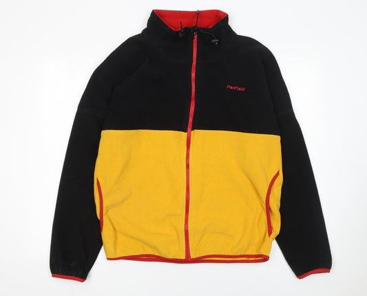 Penfield Men’s Black & Yellow Fleece Full Zip Jacket Size L Outdoor Casual