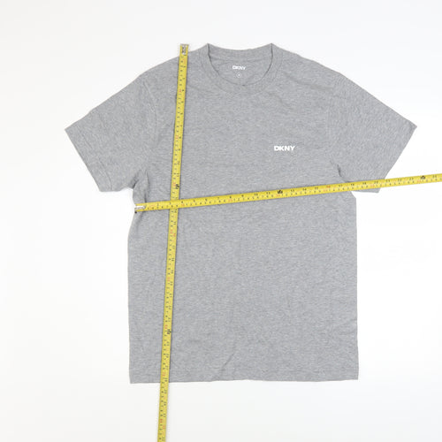 DKNY Men's Grey Cotton Crew Neck Short Sleeve T-Shirt M