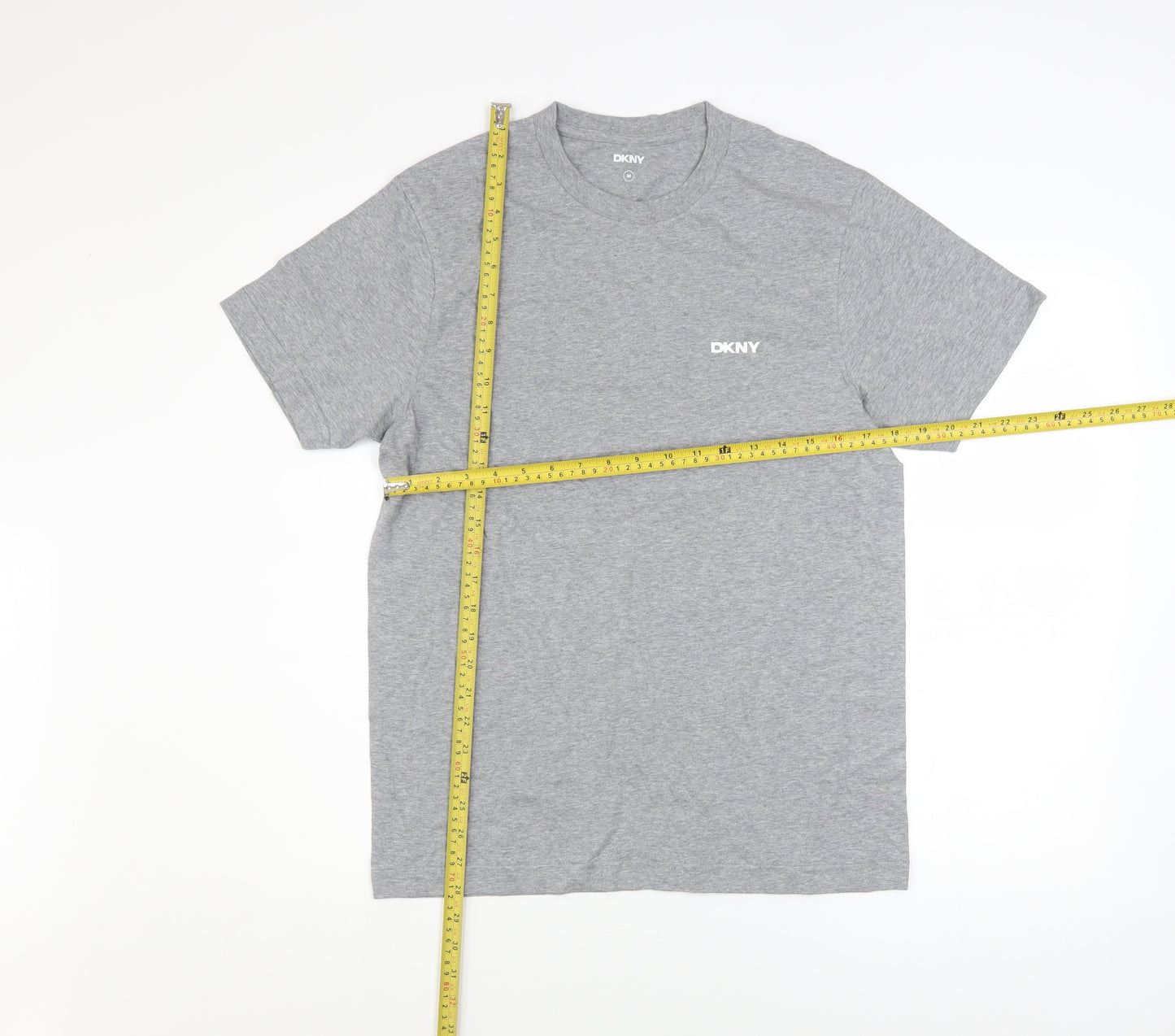 DKNY Men's Grey Cotton Crew Neck Short Sleeve T-Shirt M