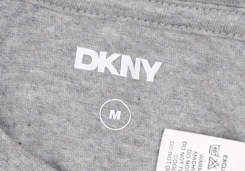 DKNY Men's Grey Cotton Crew Neck Short Sleeve T-Shirt M