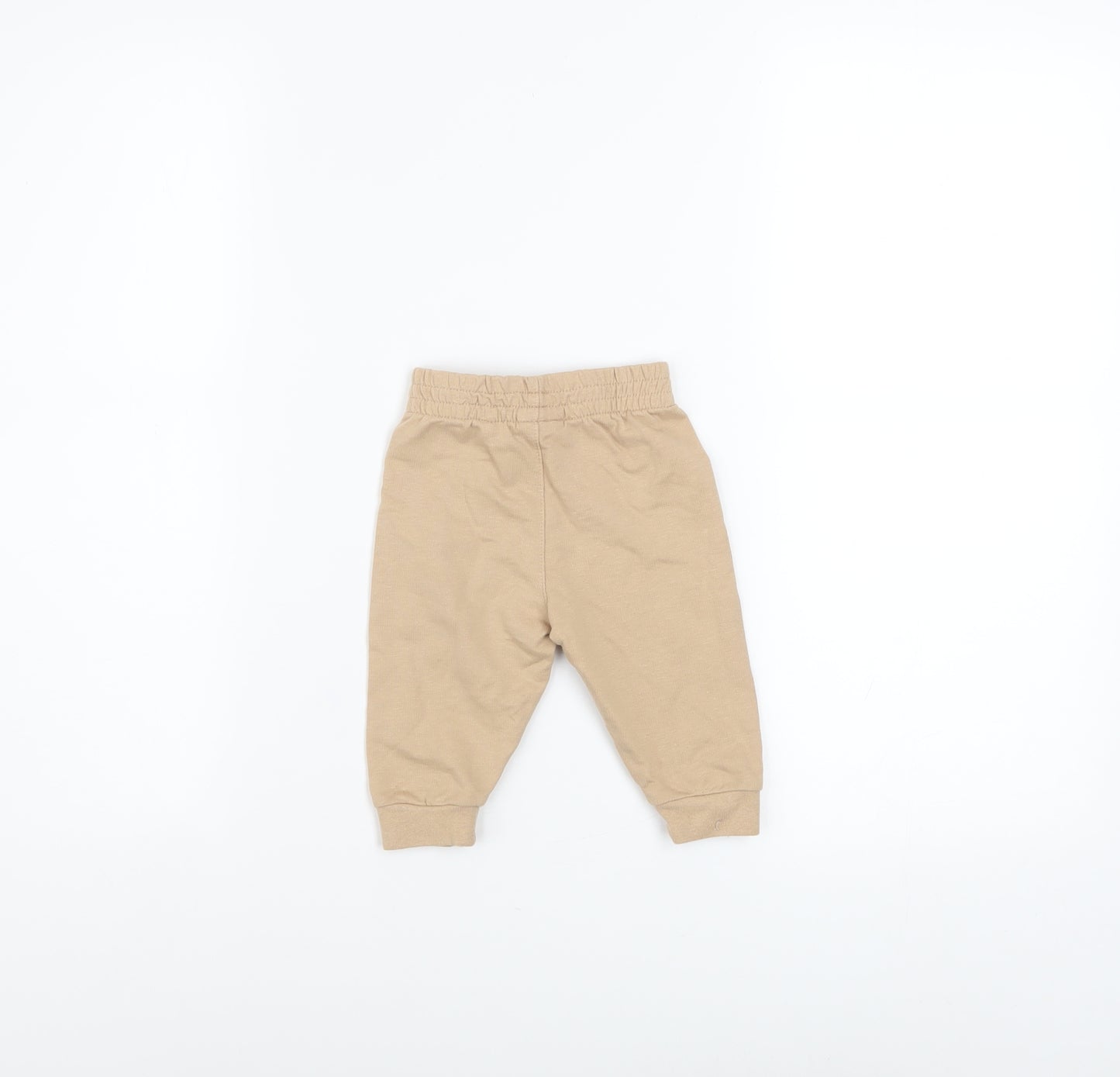 Nike Unisex Baby Beige Jogger Trousers 3-6 Months Cotton Blend
